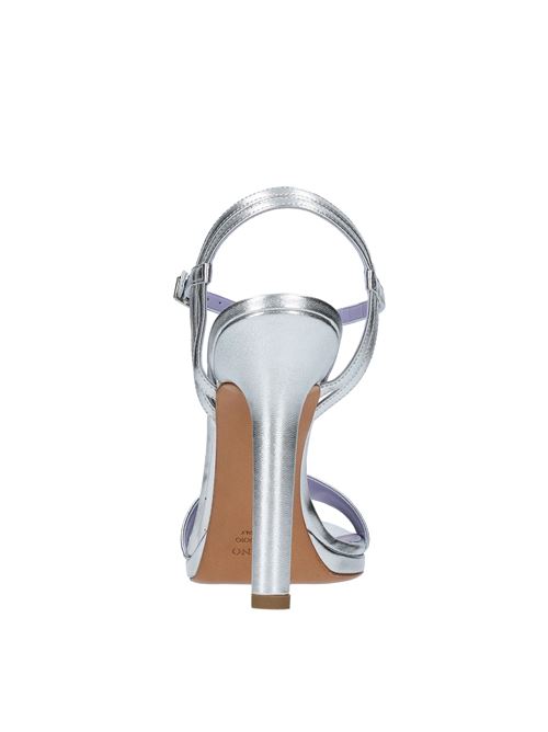 Sandali in pelle ALBANO | 3307 METALLIZZATOARGENTO